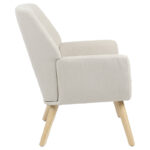 Armchair Likable fabric ecru-natural 67x89x86cm - Слика 3