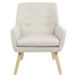 Armchair Likable fabric ecru-natural 67x89x86cm - Слика 4