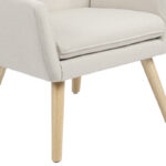 Armchair Likable fabric ecru-natural 67x89x86cm - Слика 6