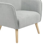 Armchair Insicive fabric light green-natural 72x89x105cm - Слика 6