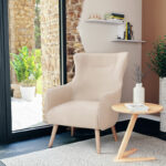 Armchair Insicive fabric natural-natural 72x89x105cm - Слика 2