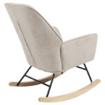 Rocking Armchair Exultant fabric cream-natural 75x68x95cm - Image 2