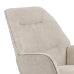 Rocking Armchair Exultant fabric cream-natural 75x68x95cm - Image 5