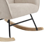 Rocking Armchair Exultant fabric cream-natural 75x68x95cm - Image 6