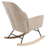 Rocking Armchair Exultant fabric beige-natural 75x68x95cm - Слика 2