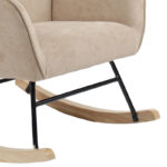 Rocking Armchair Exultant fabric beige-natural 75x68x95cm - Слика 6