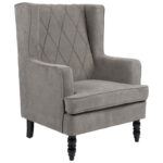 Фотелја Ефикасна ткаенина сиво-црна 72x97x100 см