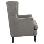 Armchair Efficient fabric grey-black 72x97x100cm - Image 3