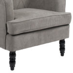 Armchair Efficient fabric grey-black 72x97x100cm - Image 6