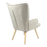 Armchair Fluffy velvet fabric beige-natural leg 75x69x96cm - Слика 2