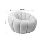 Armchair Yannick boucle fabric beige 92x92x60cm - Слика 5