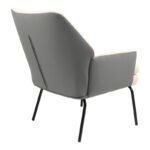 Armchair Kieran fabric beige-grey - black leg 67x89x86cm - Image 2