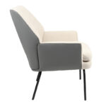 Armchair Kieran fabric beige-grey - black leg 67x89x86cm - Image 4