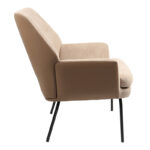 Armchair Kieran fabric brown black leg 67x89x86cm - Слика 4