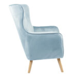 Armchair Insicive velvet mint-natural leg 72x89x105cm - Image 4