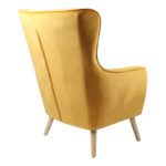 Insicive armchair velvet mustard-natural leg 72x89x105cm - Слика 2