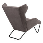Relax Totely armchair charcoal fabric and metal black leg 74.5x122x90cm - Image 3