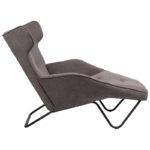 Relax Totely armchair charcoal fabric and metal black leg 74.5x122x90cm - Image 4