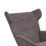 Relax Totely armchair charcoal fabric and metal black leg 74.5x122x90cm - Image 6