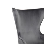 Armchair Byfon anthracite velvet and rubberwood leg in black shade 76x83x117cm - Слика 5