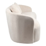 2-seater sofa Raini with cushions cream velvet 178x82x68cm - Слика 4