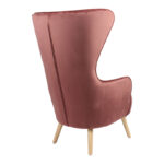 Armchair Byfon rotten apple velvet-leg rubberwood in natural color 76x83x117cm - Слика 2