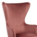 Armchair Byfon rotten apple velvet-leg rubberwood in natural color 76x83x117cm - Слика 5