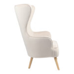 Armchair Byfon cream velvet-rubberwood leg in natural color 76x83x117cm - Слика 3