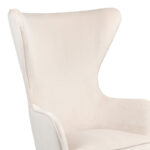 Armchair Byfon cream velvet-rubberwood leg in natural color 76x83x117cm - Слика 5