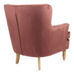 Armchair Keisi rotten apple velvet-rubberwood leg in natural color81.5x84x92.5cm - Слика 2