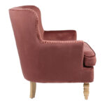 Armchair Keisi rotten apple velvet-rubberwood leg in natural color81.5x84x92.5cm - Слика 3