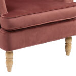 Armchair Keisi rotten apple velvet-rubberwood leg in natural color81.5x84x92.5cm - Слика 6