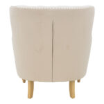 Armchair Keisi cream velvet-natural wooden leg 81.5x84x92.5cm - Image 5
