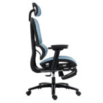 Office chair manager with footrest Verdant Premium Quality mesh blue - Image 4