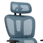 Office chair manager with footrest Verdant Premium Quality mesh blue - Image 6