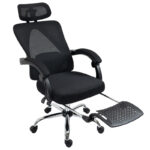 Office chair manager with footrest Titan Premium Quality fabric-mesh black - Слика 3