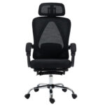 Office chair manager with footrest Titan Premium Quality fabric-mesh black - Слика 4