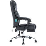 Director's office chair Thrive Premium Quality mechanism massage-heated back pu black - Слика 4