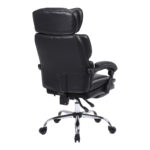 Manager's office chair with footrest Zance black pu-chrome metal leg 70x66x112-120cm - Слика 3
