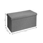 Stool-trunk Greatness fabric beige 76x38x38cm - Слика 5