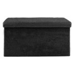 Stool-trunk Forward bouclé fabric anthracite 76x38x38cm - Слика 2