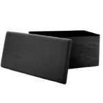 Stool-trunk Forward bouclé fabric anthracite 76x38x38cm - Слика 3