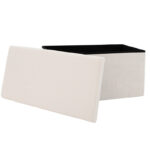 Stool-trunk Forward bouclé fabric ivory 76.5x38x37.5cm - Image 3