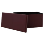 Stool-trunk Cooperation pu dark brown 6x38x38cm - Слика 3