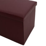 Stool-trunk Cooperation pu dark brown 6x38x38cm - Слика 4