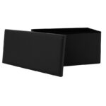 Stool-trunk Cooperation pu black 76x38x38cm - Слика 3