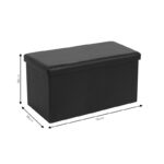 Stool-trunk Cooperation pu black 76x38x38cm - Слика 5