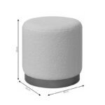 Stool Dash velvet dark green-golden D35x35cm - Image 3