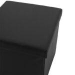 Stool-trunk Crystal pu black 38x38x38cm - Слика 4