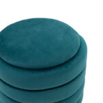 Stool-trunk Dazzle velvet light petrol-golden D36x44cm - Слика 3